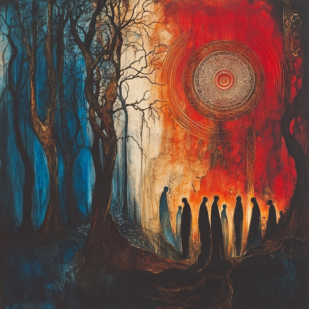William Blake Inspired Mystical Forest paint by number