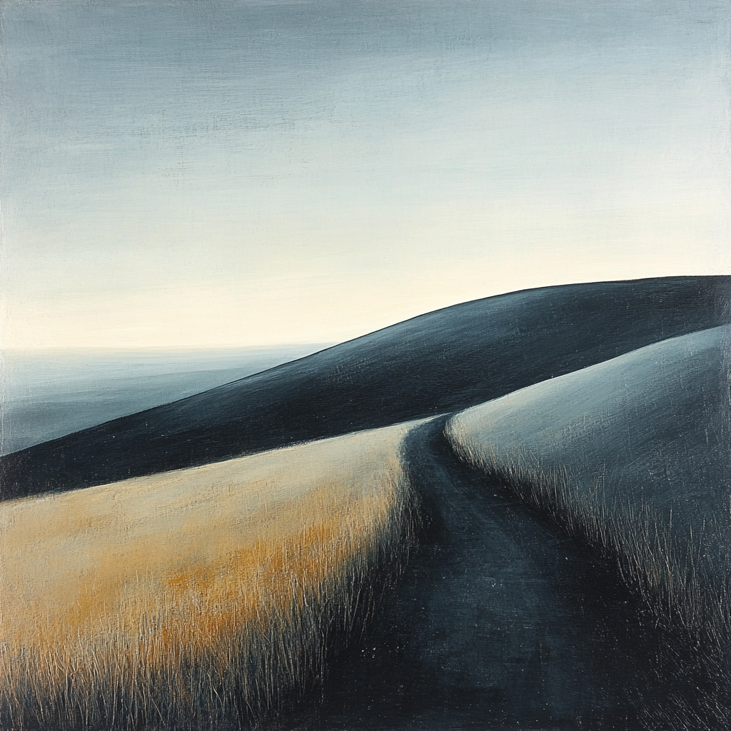 Francisco Goya Inspired Ashen Hillside Under Dark Sky painting number kit