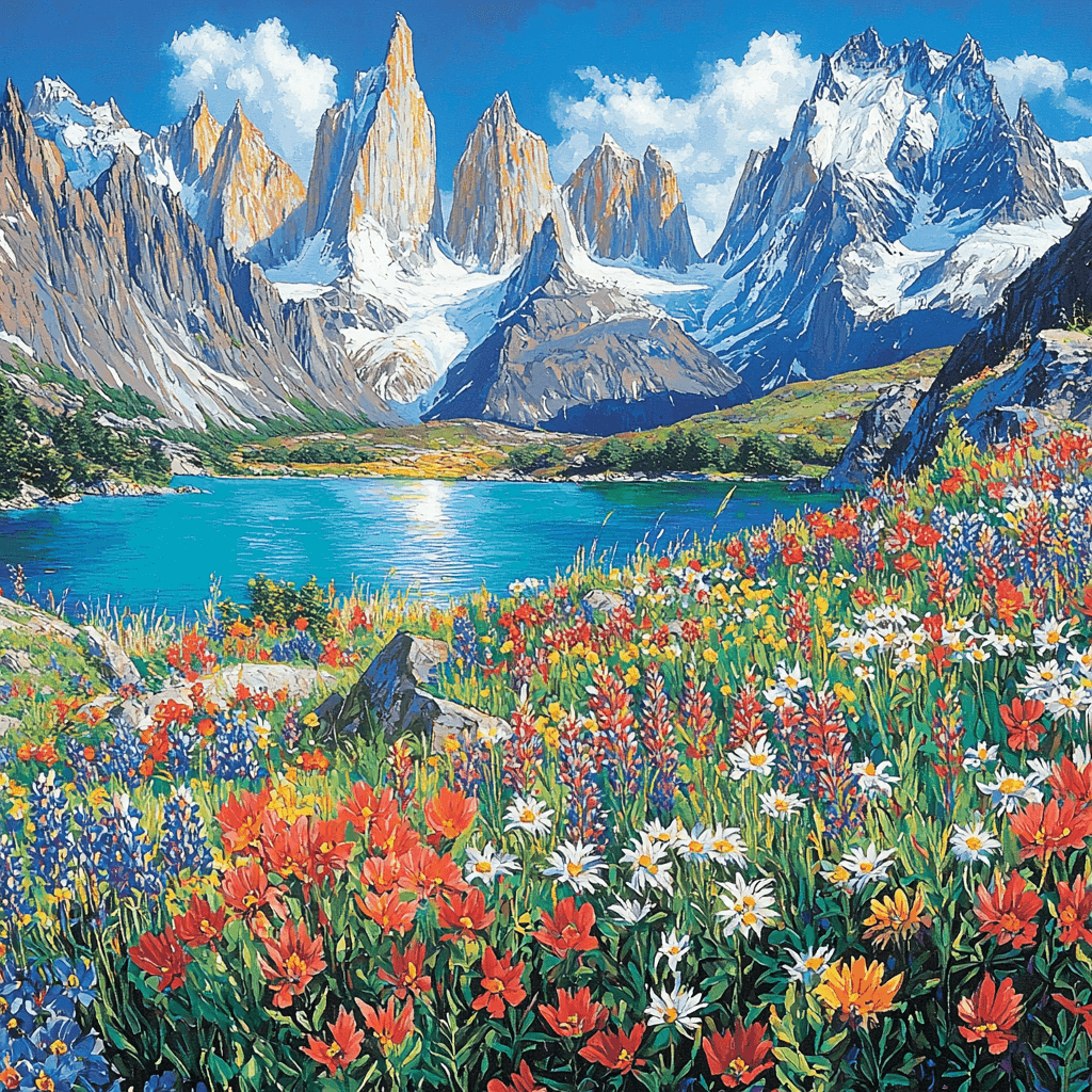 Hiking In Torres Del Paine Numbered Painting Kits