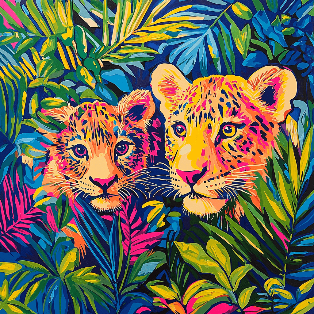 Andy Warhol Inspired Warhol's Electric Wildlife Numbered Painting Kits