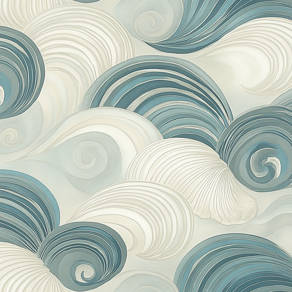 Alphonse Mucha Inspired Oceanic Whorl Of Pearlescent Currents Paint by numbers art