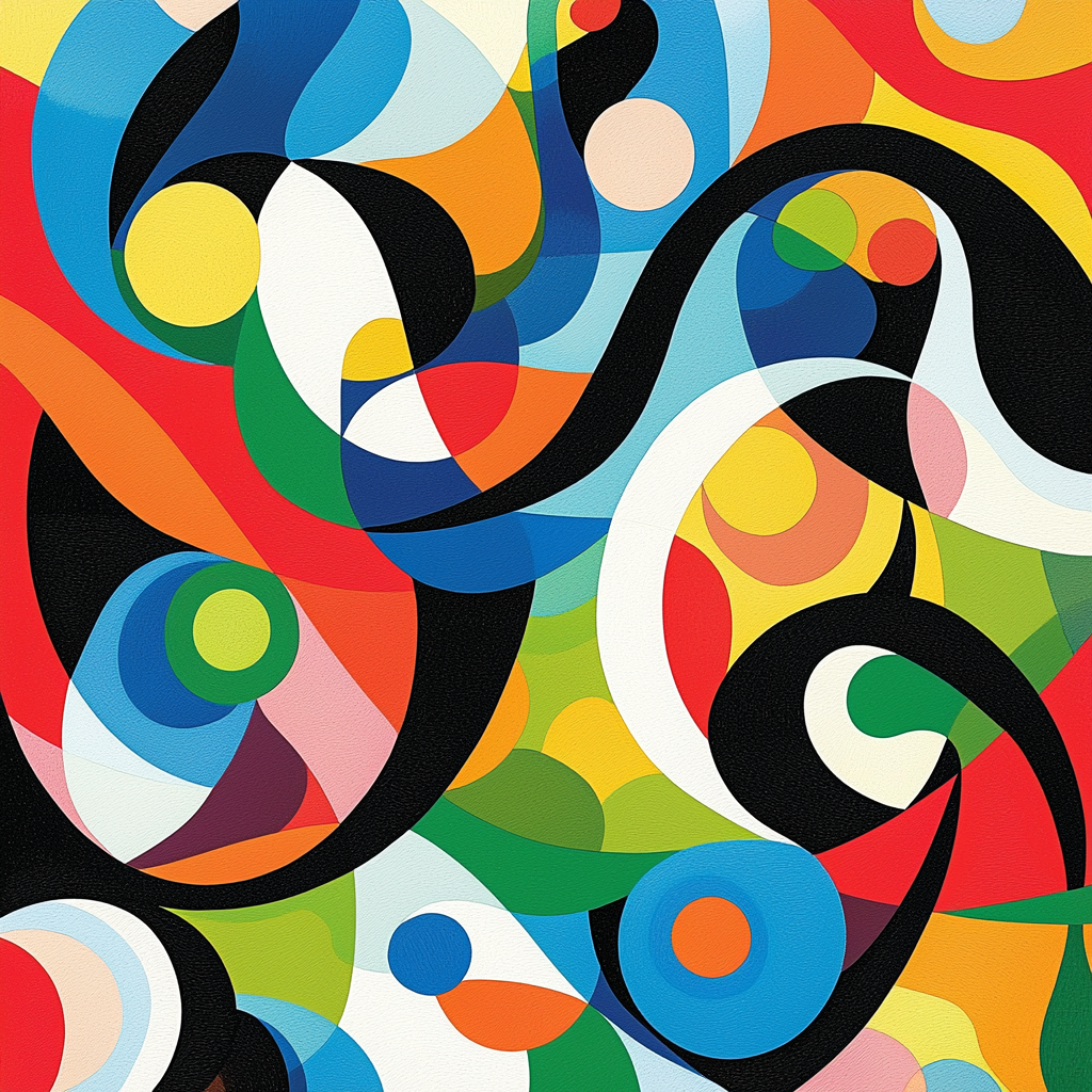 Joan Miró Inspired Joyful Whirlwind Paint By Numbers Art