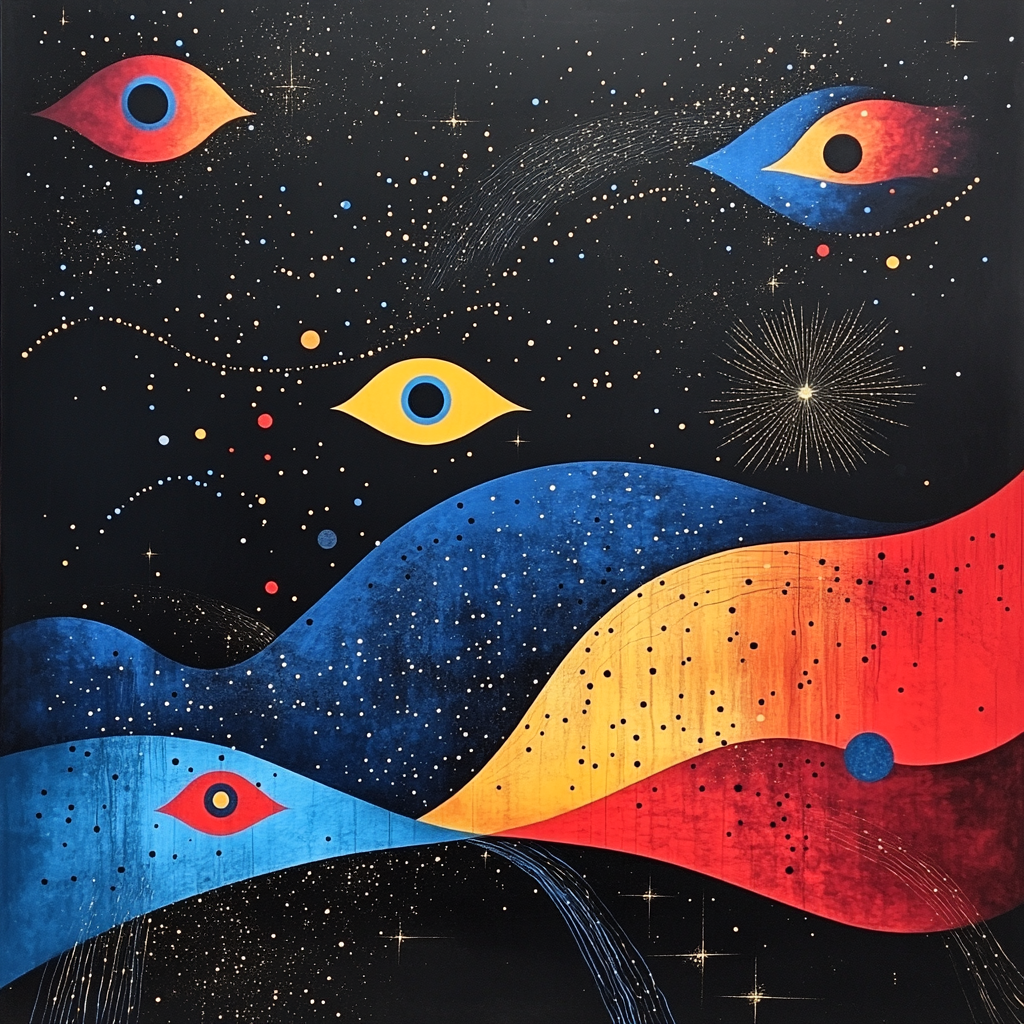 Joan Miró Inspired Celestial Harmony paint by number