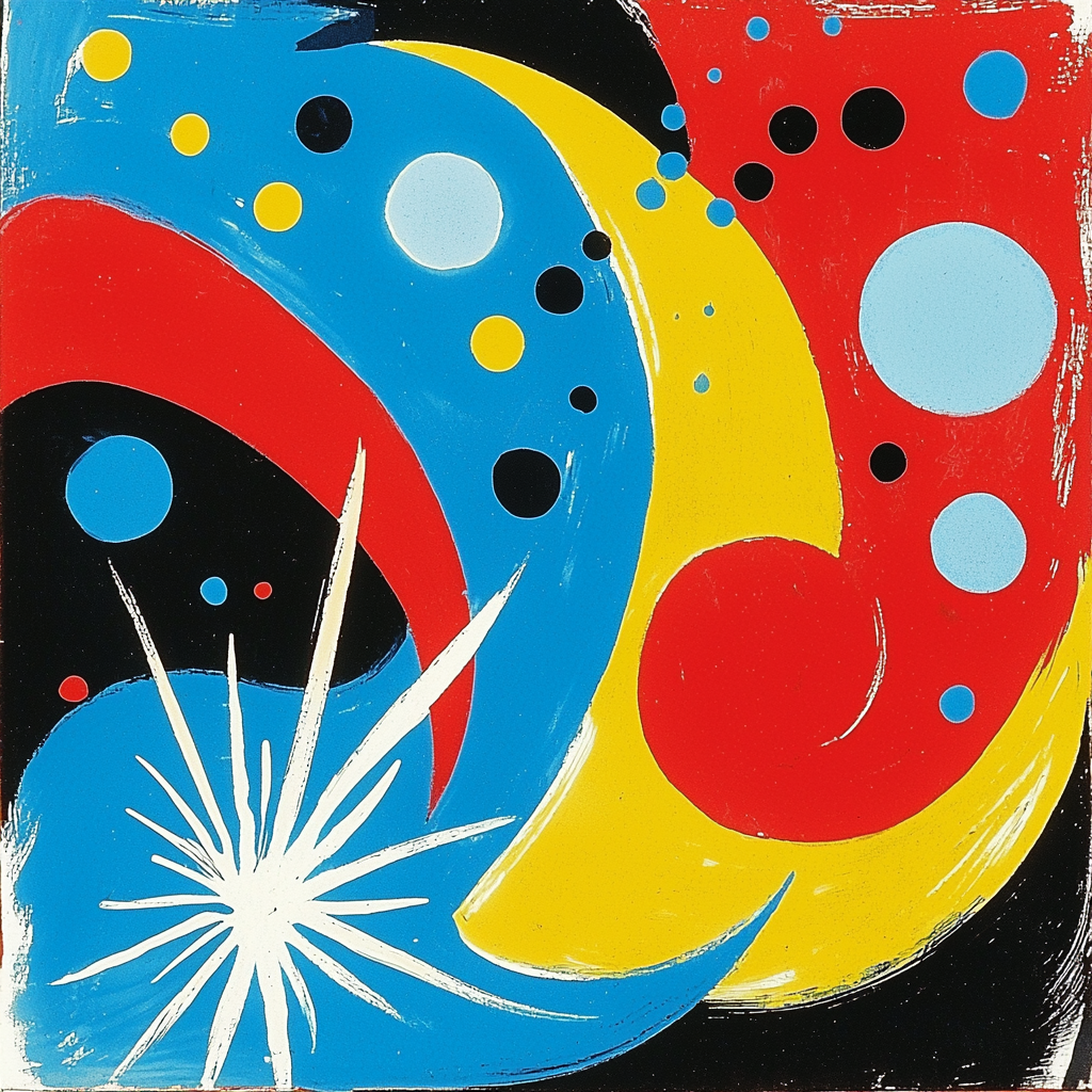 Joan Miró Inspired Fanciful Forms Numbered Painting Kits