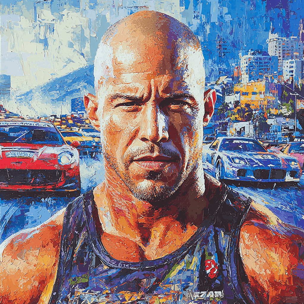 Vin Diesel: The Brawny Guardian Of Family Bonds Paint By Numbers Art