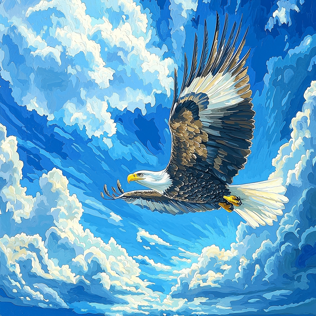 Michelangelo Inspired Eagle's Soar Paint By Numbers Art