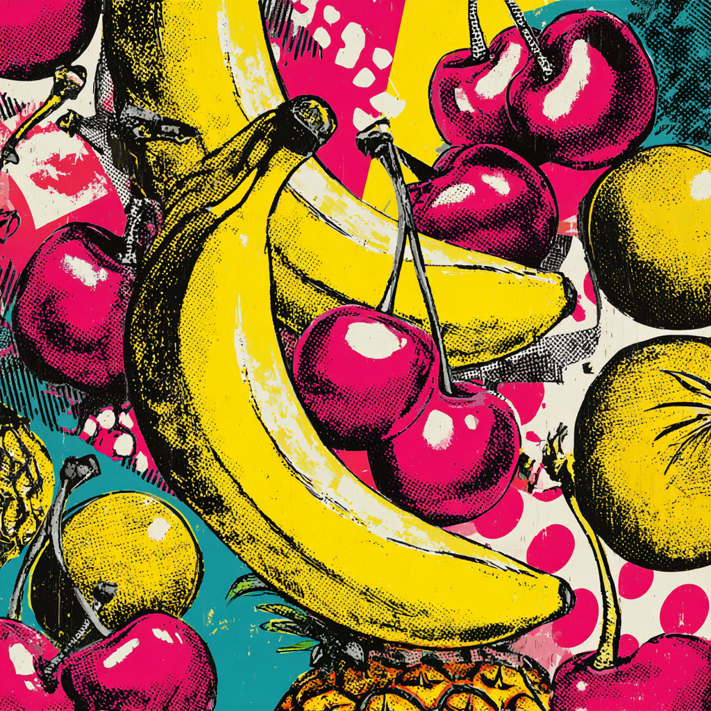 Andy Warhol Inspired Fruit Pop painting number kit