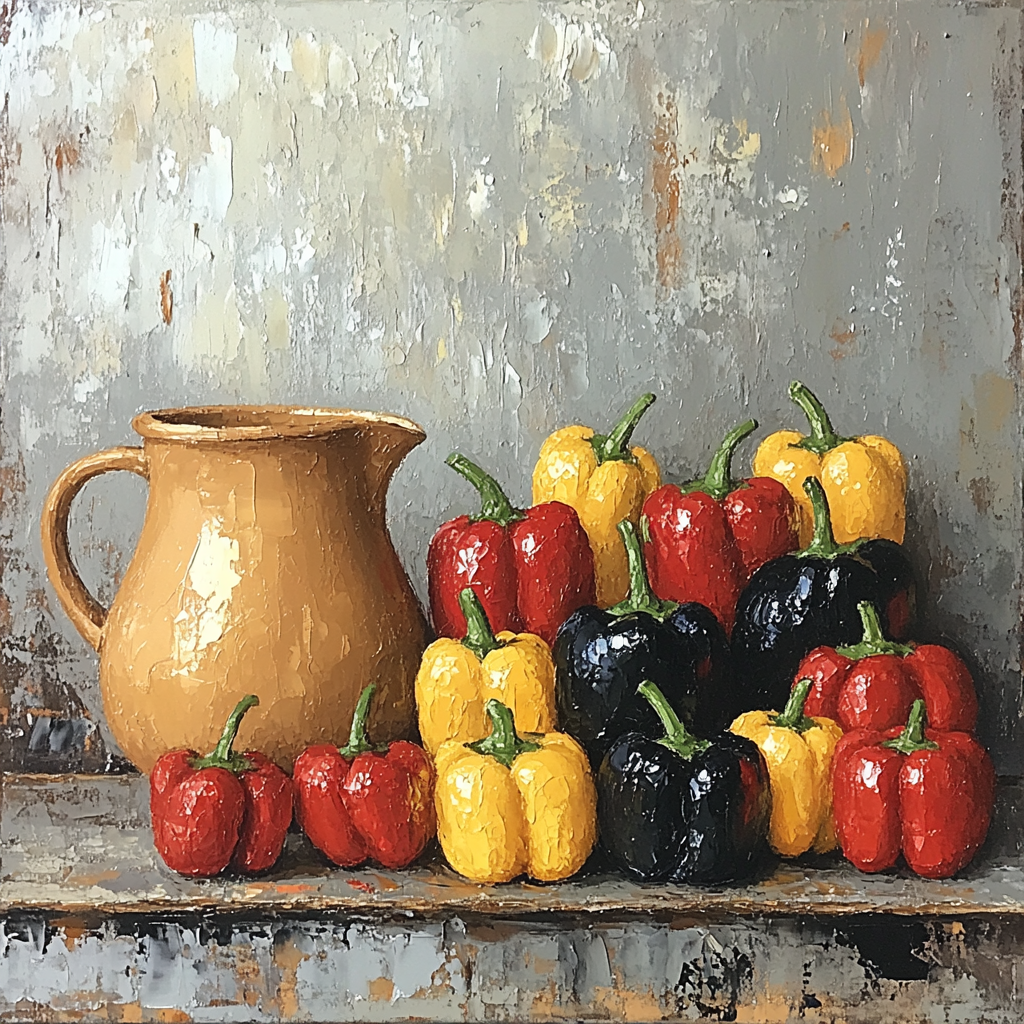 Diego Velázquez Inspired Market Vegetables And Rustic Pottery Painting by numbers kit