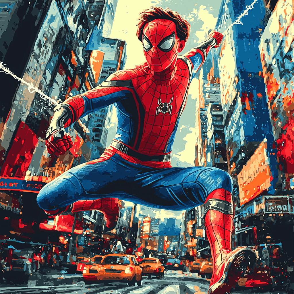 Tom Holland: The Youthful Spirit Of Spider-Man Number Painting