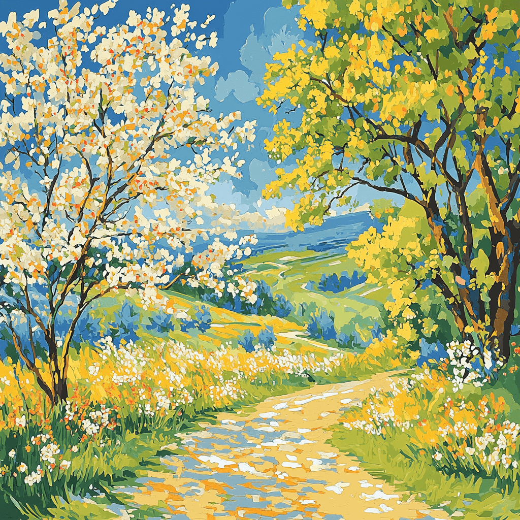 Vincent Van Gogh Inspired Eternal Springtime Numbered Painting Kits
