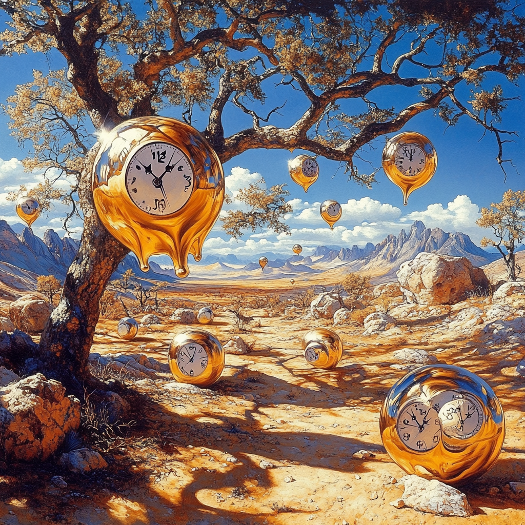 Salvador Dali Inspired Melting Clocks In Desert Painting by numbers kit