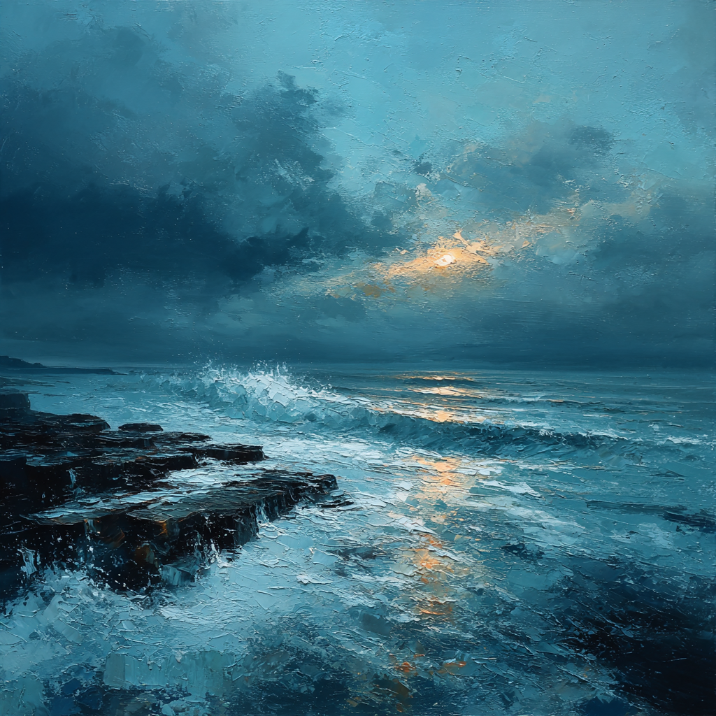Turner Inspired Ocean Storm paint by number