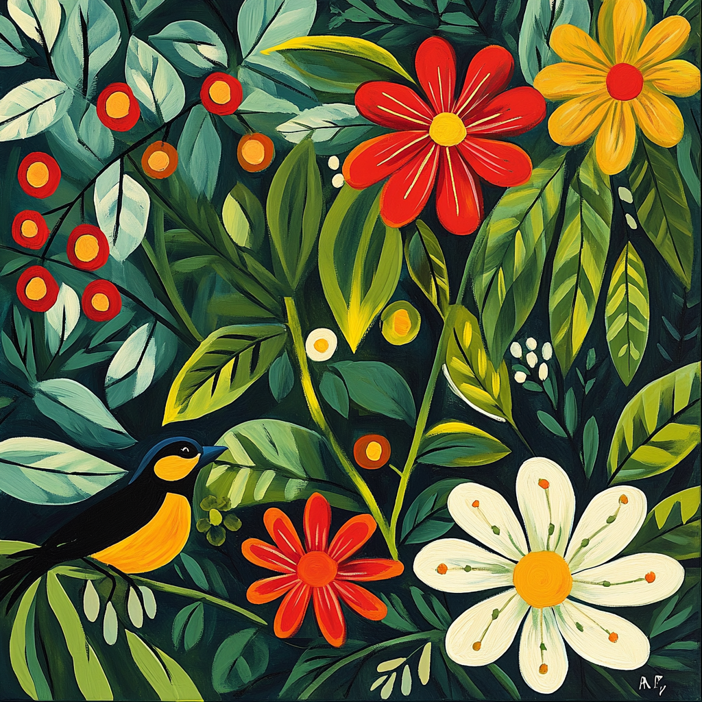 Frida Kahlo Inspired Enchanted Garden painting number kit