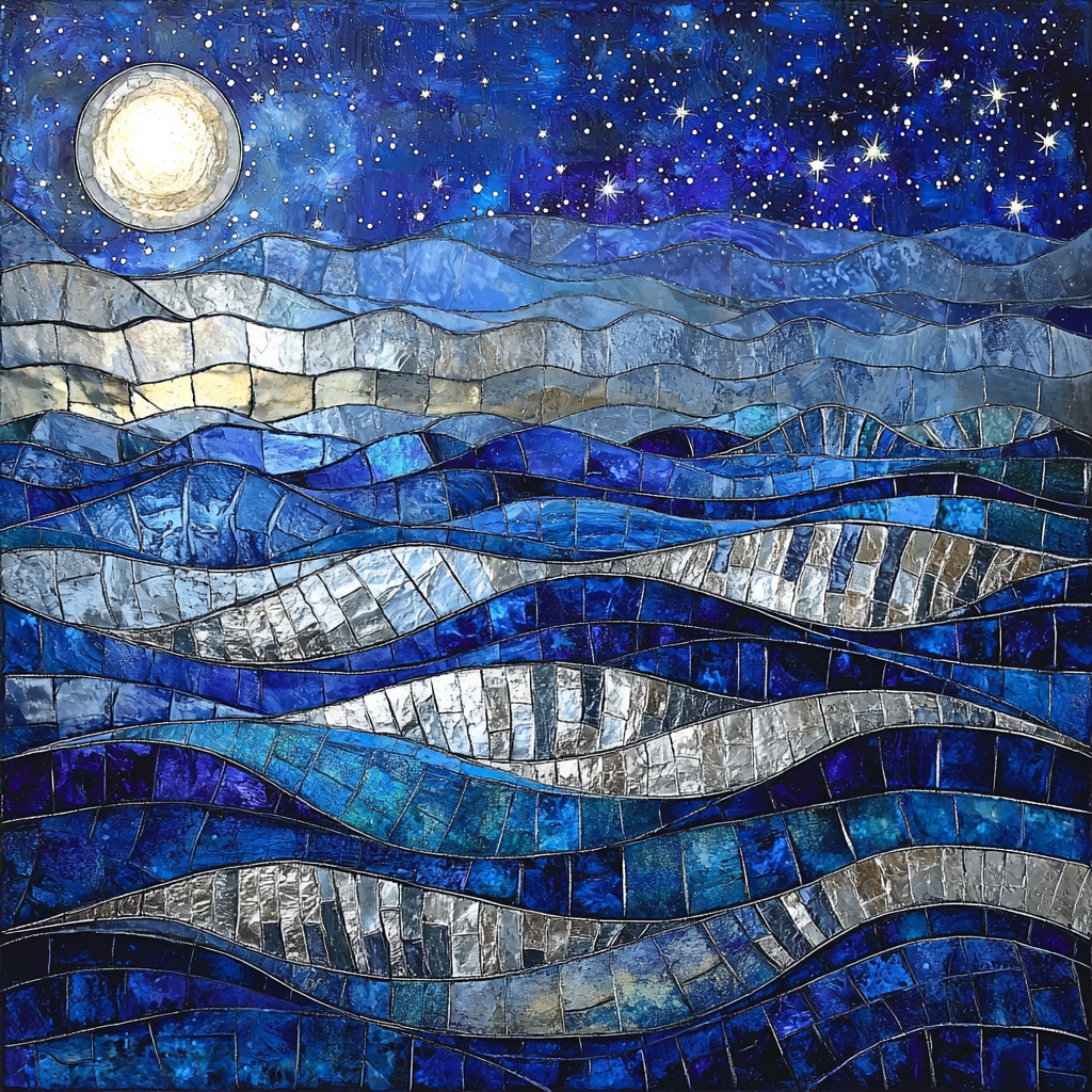 Michelangelo Inspired Celestial Tides Of Tranquility Number Painting