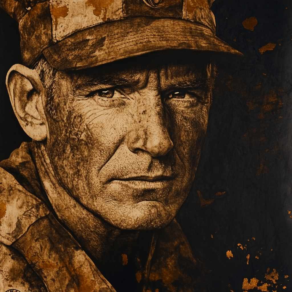 Rembrandt Inspired Portrait Of An Old Sailor paint by color