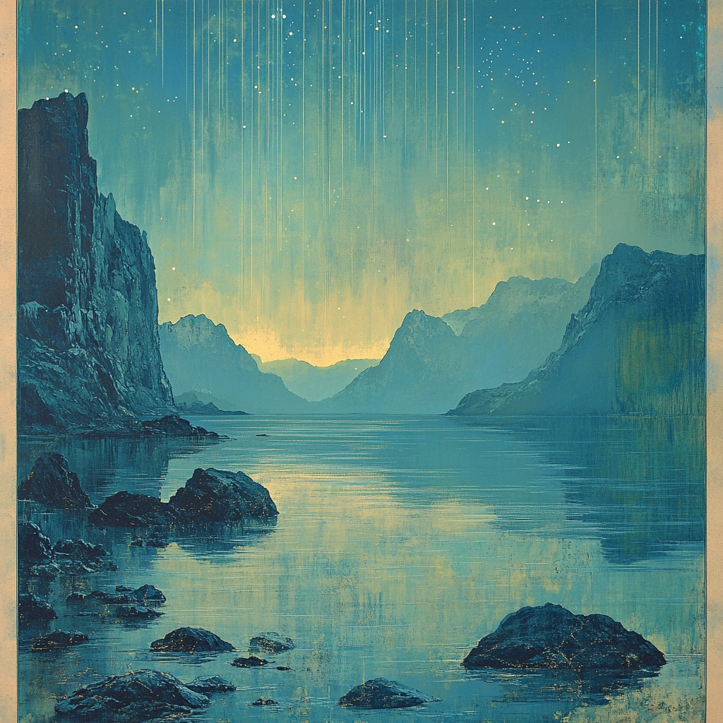 Leonardo Da Vinci Inspired Polar Aurora paint by number