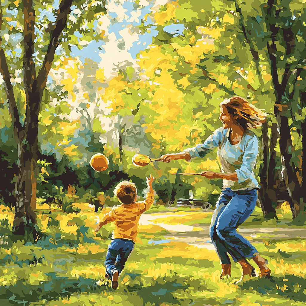 The Joy Of Motherhood Number Painting