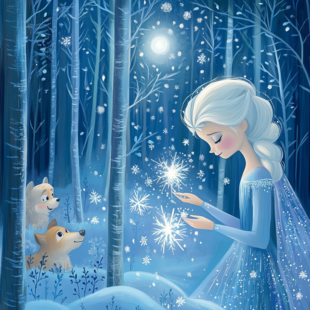 Elsa Snowflake Workshop Numbered painting kits