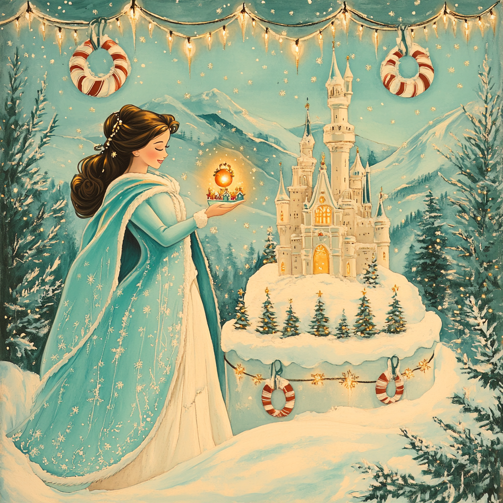 Enchanted Castle Under Snow paint by color