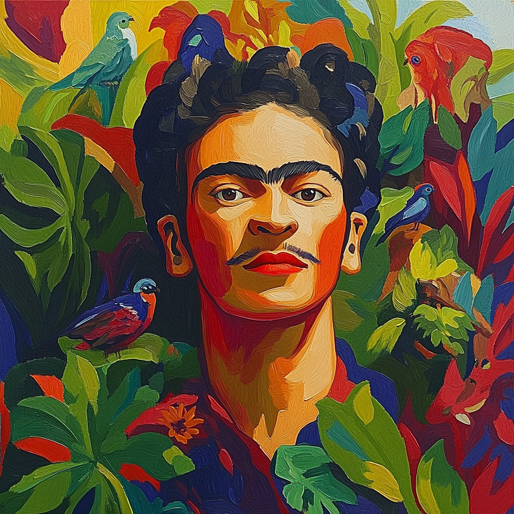 Frida Kahlo Inspired Mythological Self-Portrait Paint by numbers art