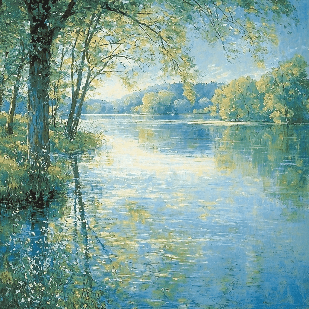 Pierre-Auguste Renoir Inspired Serene Reflections - DIY Painting By Numbers Kit