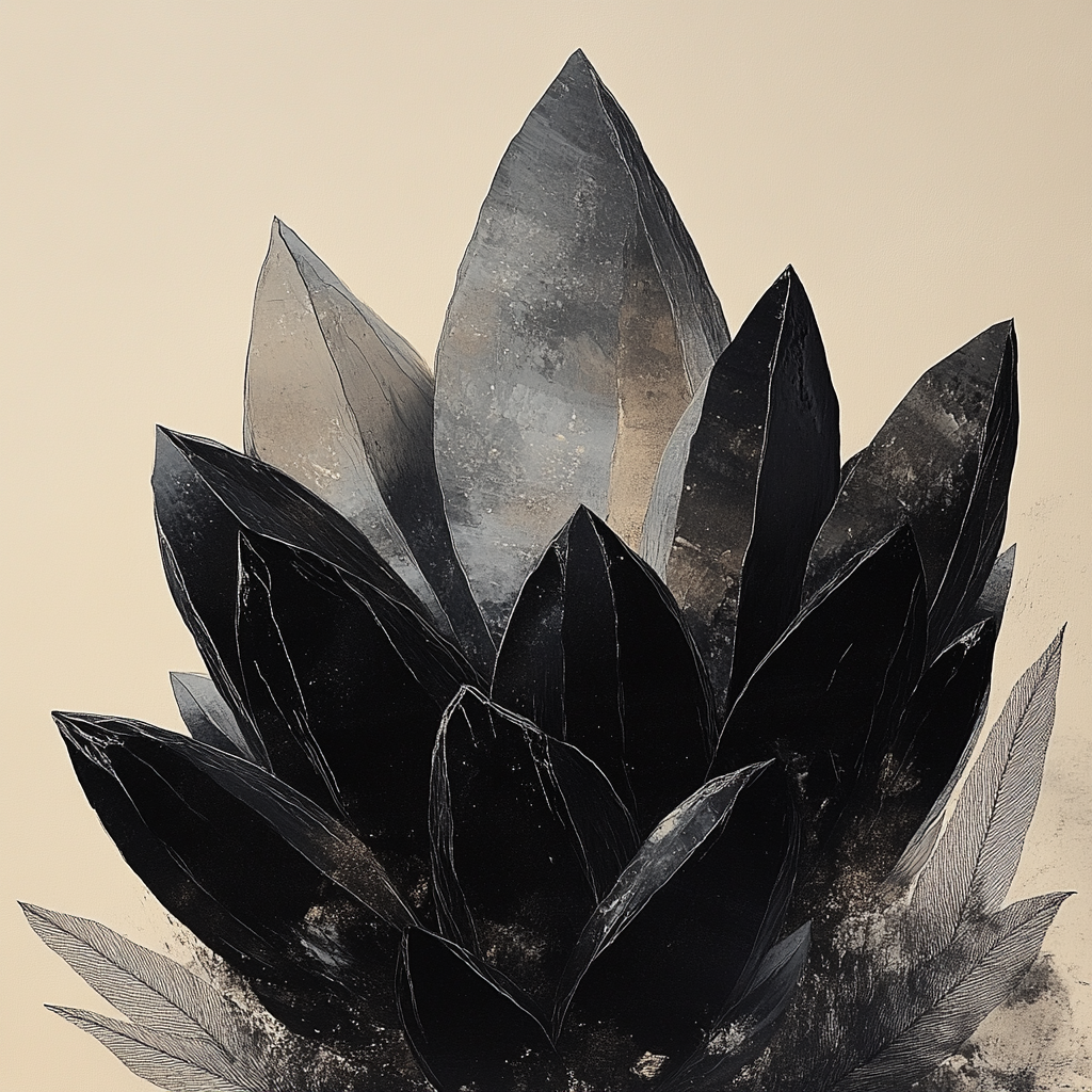 Michelangelo Inspired Obsidian Blossom paint by number