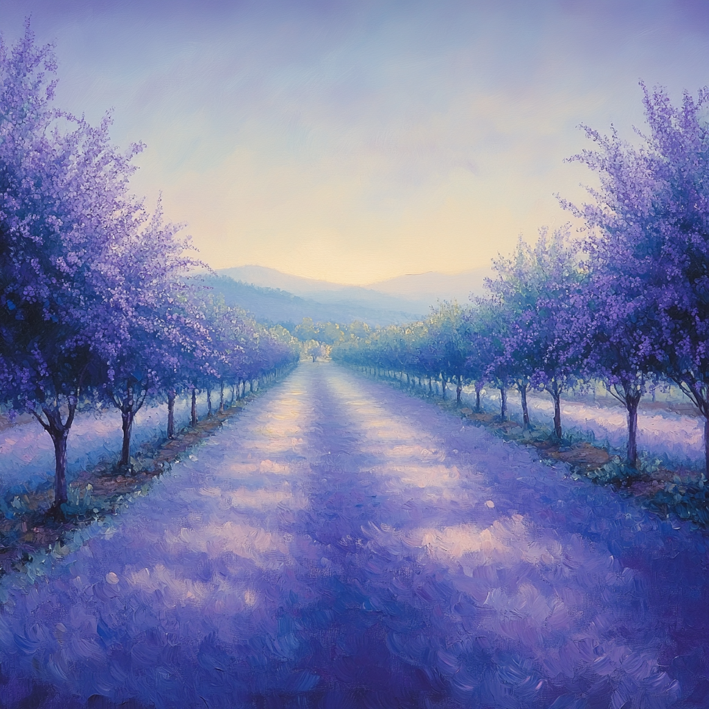 Claude Monet Inspired Twilight Orchard Painting by numbers kit