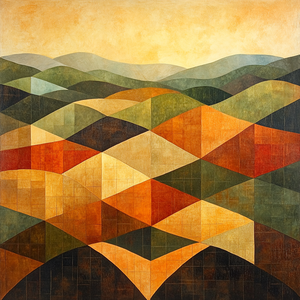 Paul Cézanne Inspired Geometric Harvest Painting by numbers kit