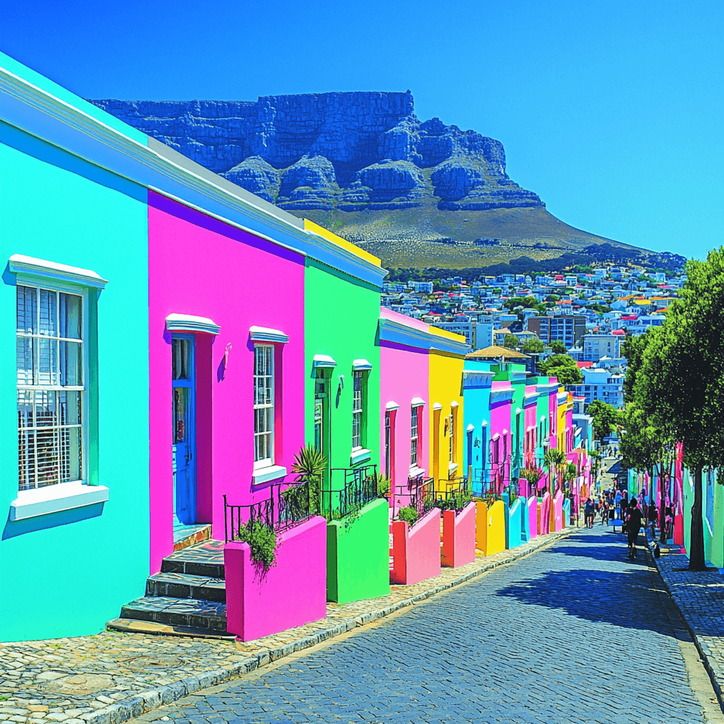 Bo-Kaap Neighborhood - Cape Town Painting By Numbers Kit