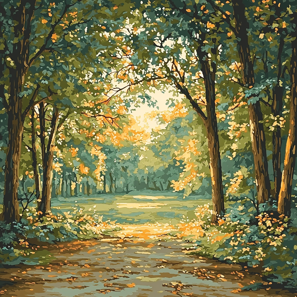 Zhao Mengfu Inspired Silent Echoes Of The Forest DIY Paint By Numbers