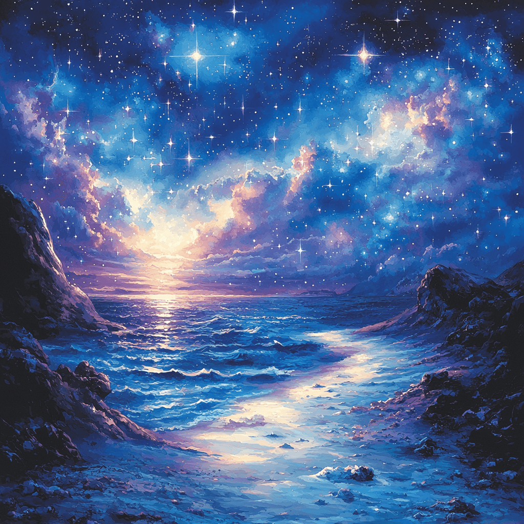 René Magritte Inspired Dreamy Cosmic Landscapes Paint By Numbers Kits