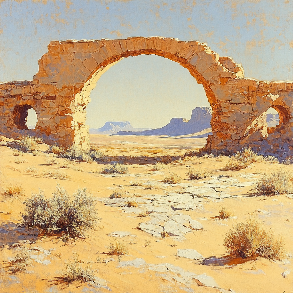 Leonardo Da Vinci Inspired Desert Dreams paint by number