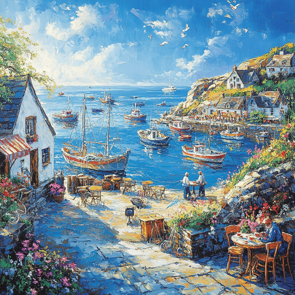 Seongsan Ilchulbong Harbor View Busan South Korea Paint by numbers kits