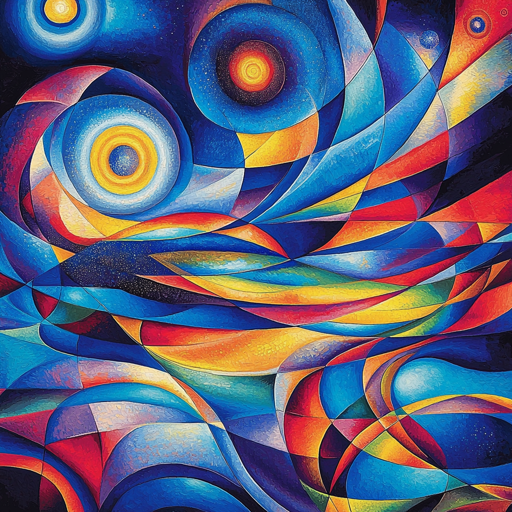 Wassily Kandinsky Inspired Cosmic Waves Of Color Paint By Numbers