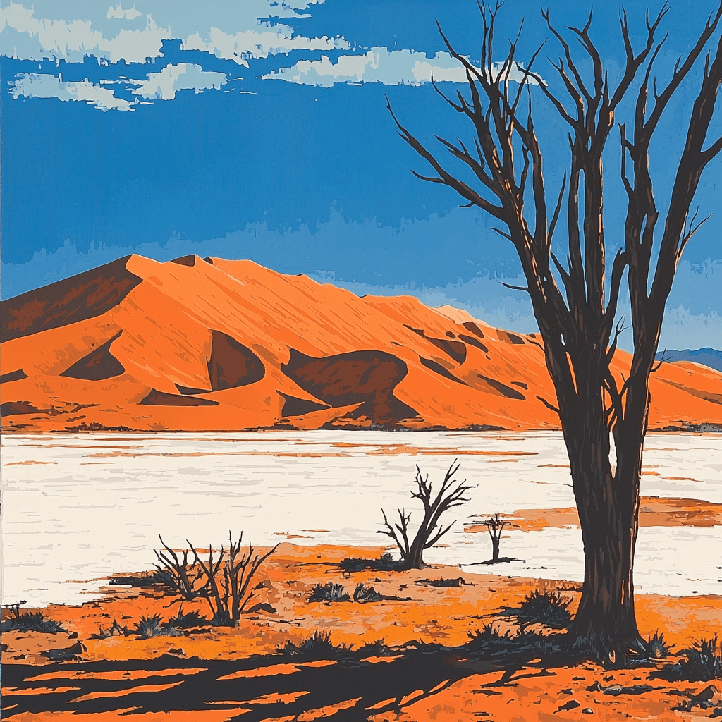 Namib Desert's Sossusvlei, Namibia Numbered Painting Kits