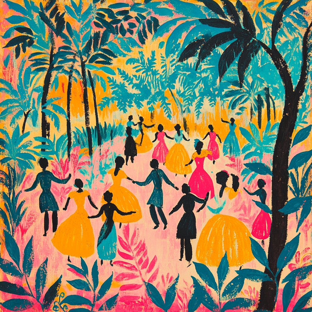 Matisse Inspired Joyful Garden Party Number painting