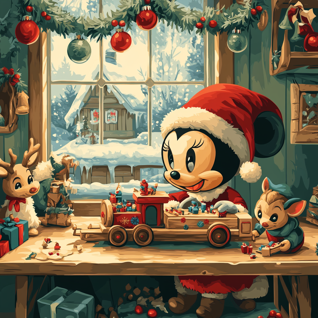 Mickeys Winter Workshop Wonder Painting by numbers kit