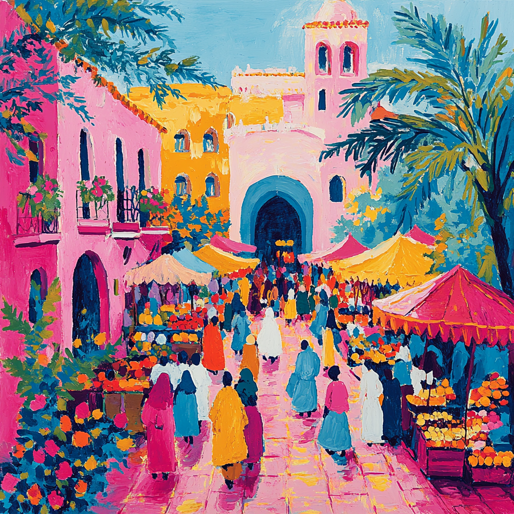 Henri Matisse Inspired Colorful Market Numbered painting kits