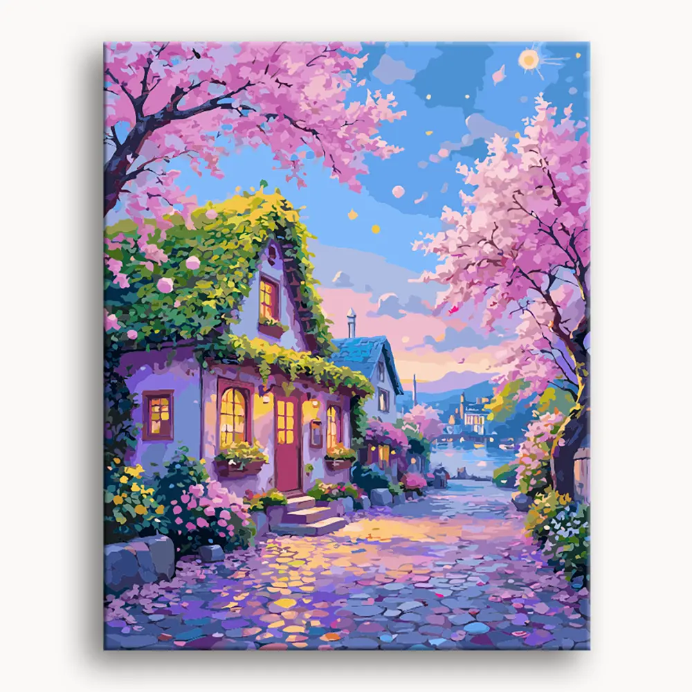 Happy Painting Exclusive DIY Paint by Number Kit Stress Relief Relaxation Toys Beginner Painting Kits Handicrafts with Lions Flowers & Birds Designs