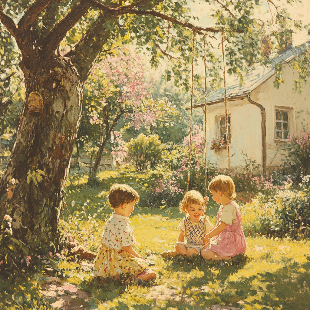 Mary Cassatt Inspired Garden Play Paint by numbers kits