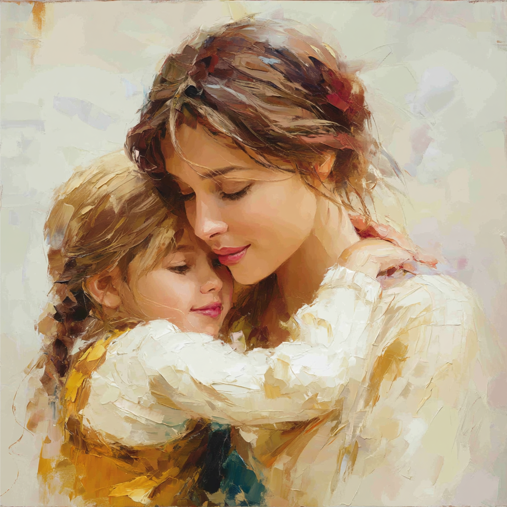 Mom's Warm Embrace Paint By Color