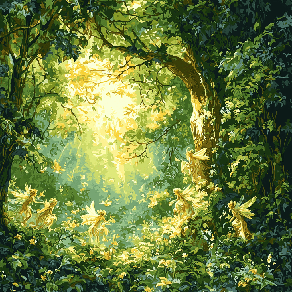 John William Waterhouse Inspired Mythical Forest Whimsy Paint By Numbers
