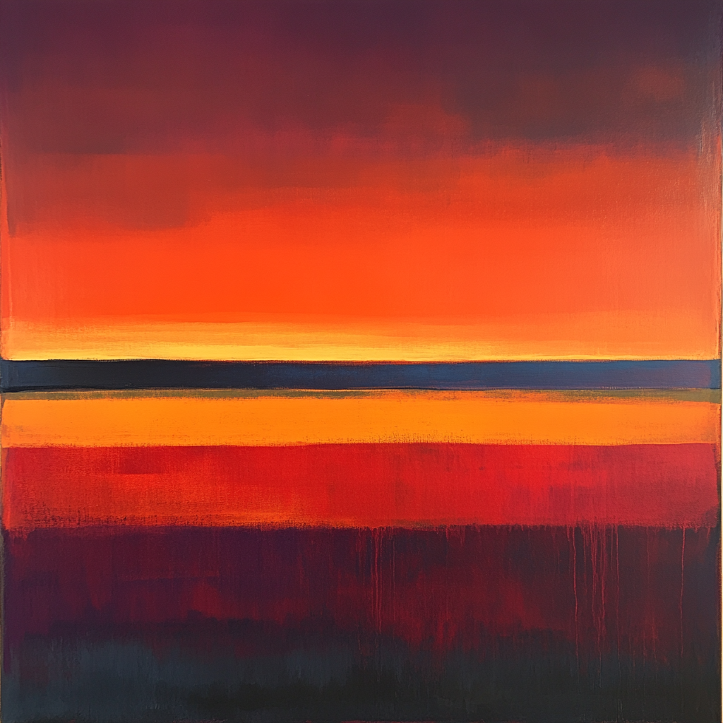 Mark Rothko Inspired Sunset Fields paint by number