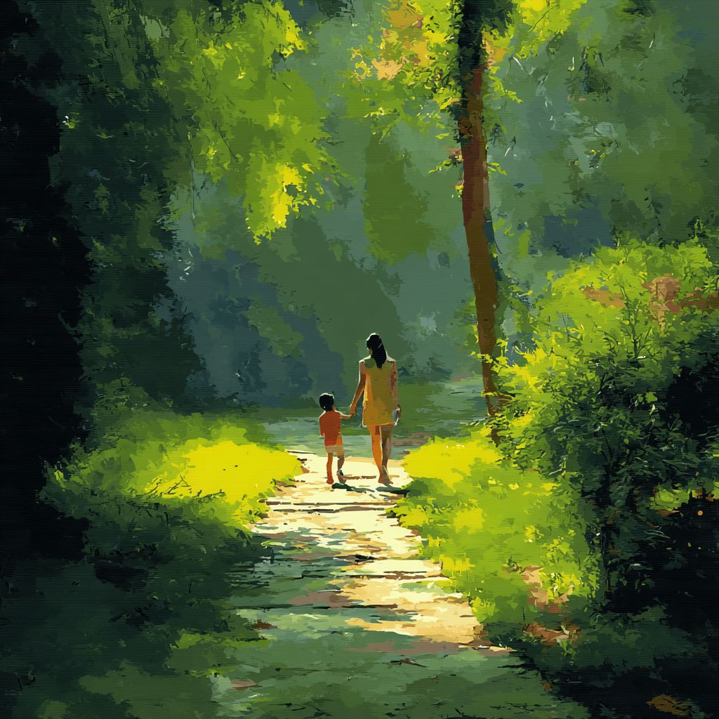 Holding Hands On A Journey Painting Number Kit