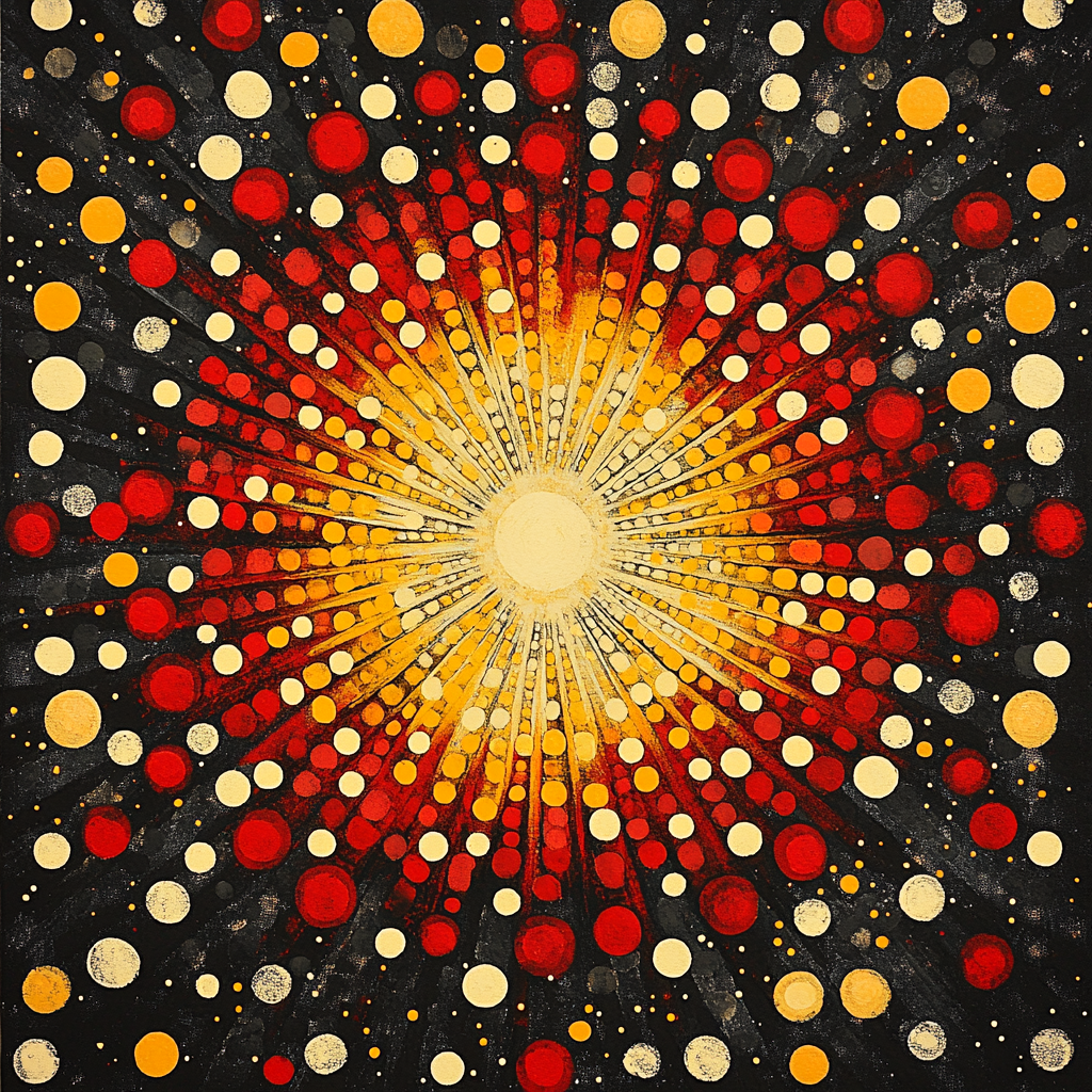 Yayoi Kusama Inspired Polka Nebula Chorus paint by color