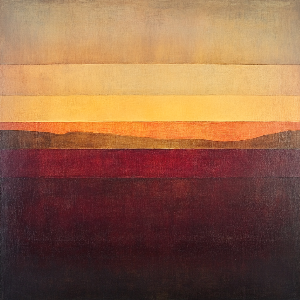 Rothko Inspired Quiet Sunset Numbered painting kits