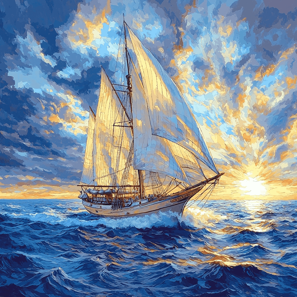 J.M.W. Turner Inspired Timeless Voyage - DIY Painting By Numbers Kit
