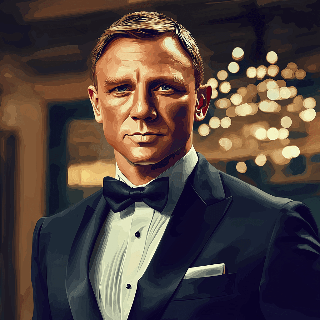 Daniel Craig: The Suave Elegance Of James Bond Number Painting