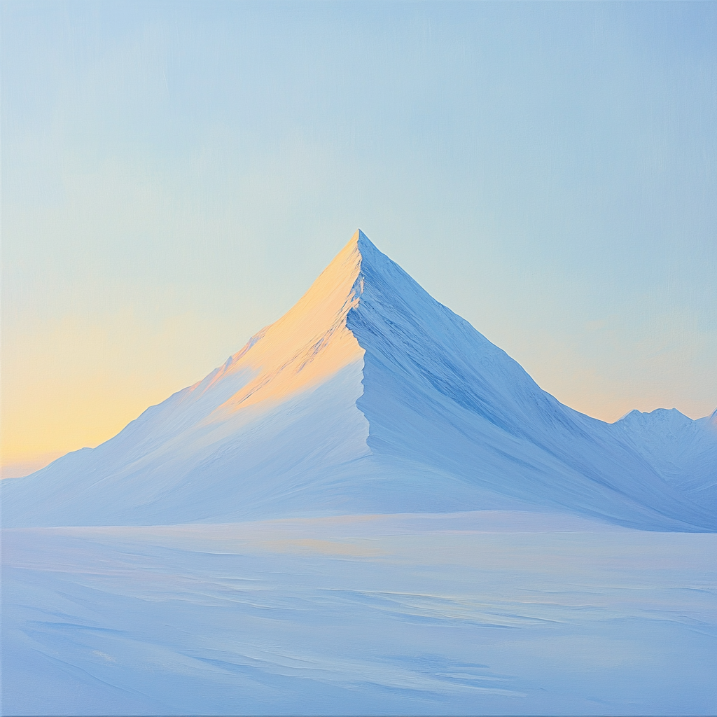 Lawren Harris Inspired Snow Capped Peak At Dawn paint by color