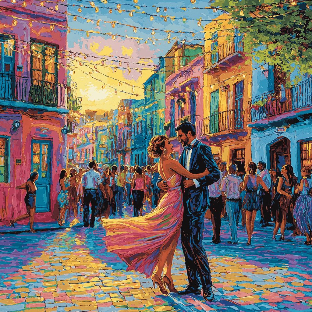 La Boca Neighborhood - Buenos Aires DIY Paint By Numbers